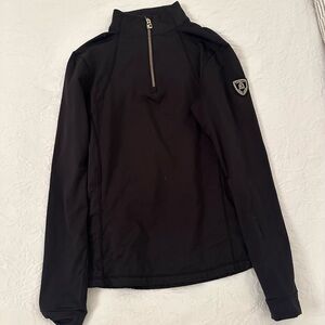 Cavallo Women’s Black Caval Merit Shirt Quarter Zip Long Sleeve Small (34)